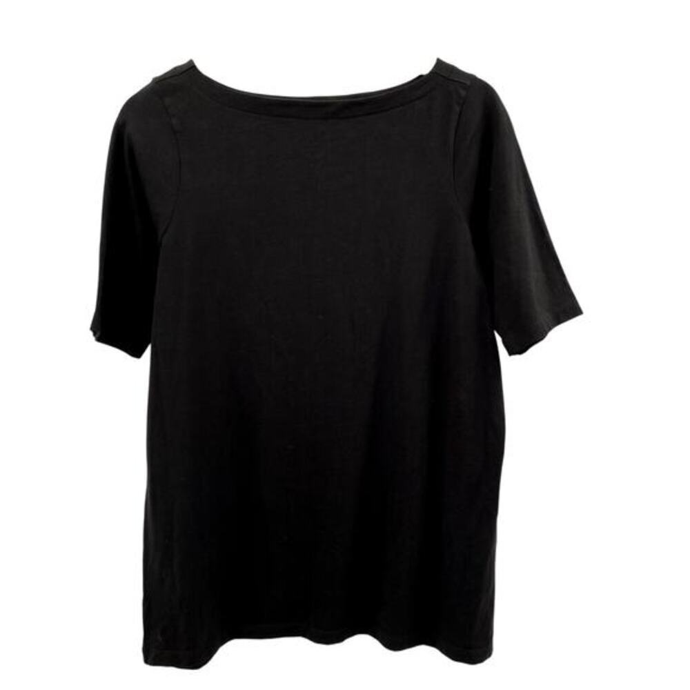 Universal Standard black bella boatneck‎ tee